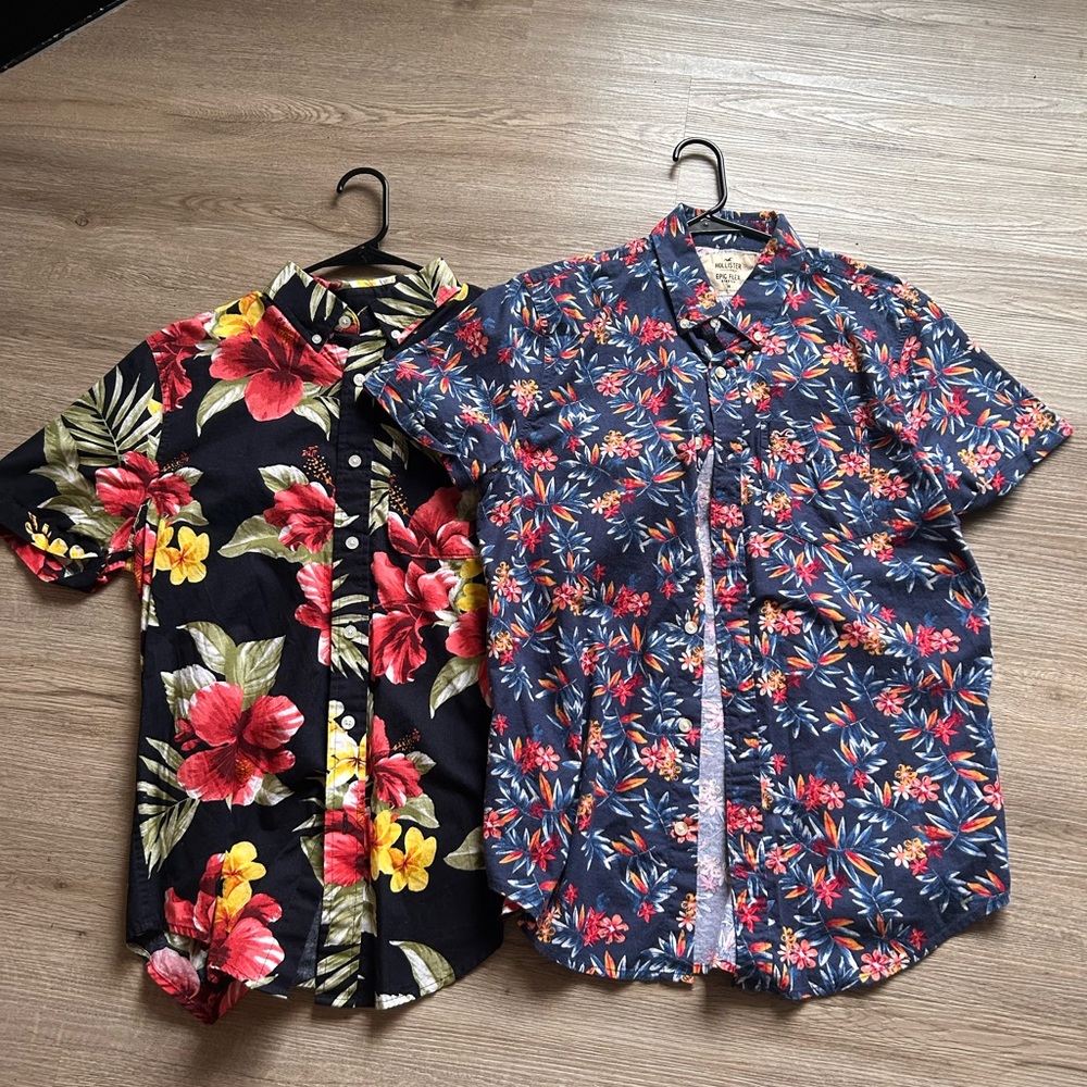 Floral Kids Button-Up Shirt Set